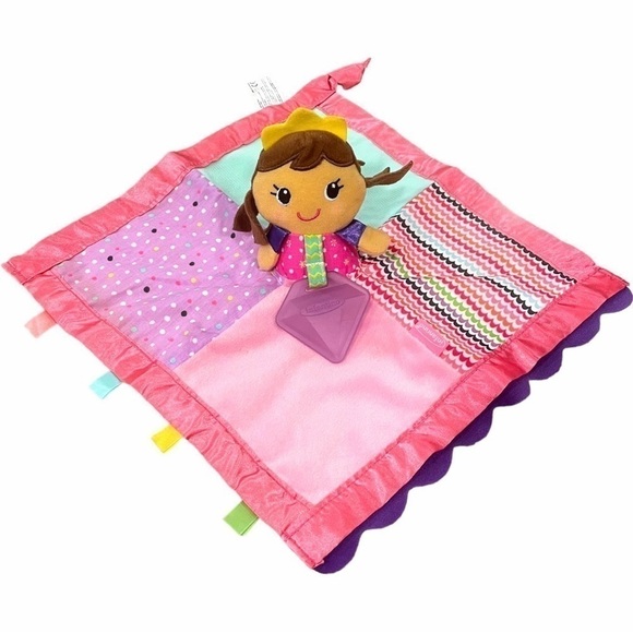 INFANTINO Sparkle Princess Doll Lovey Teether Security Blanket Satin Sensory 12” - Picture 4 of 13